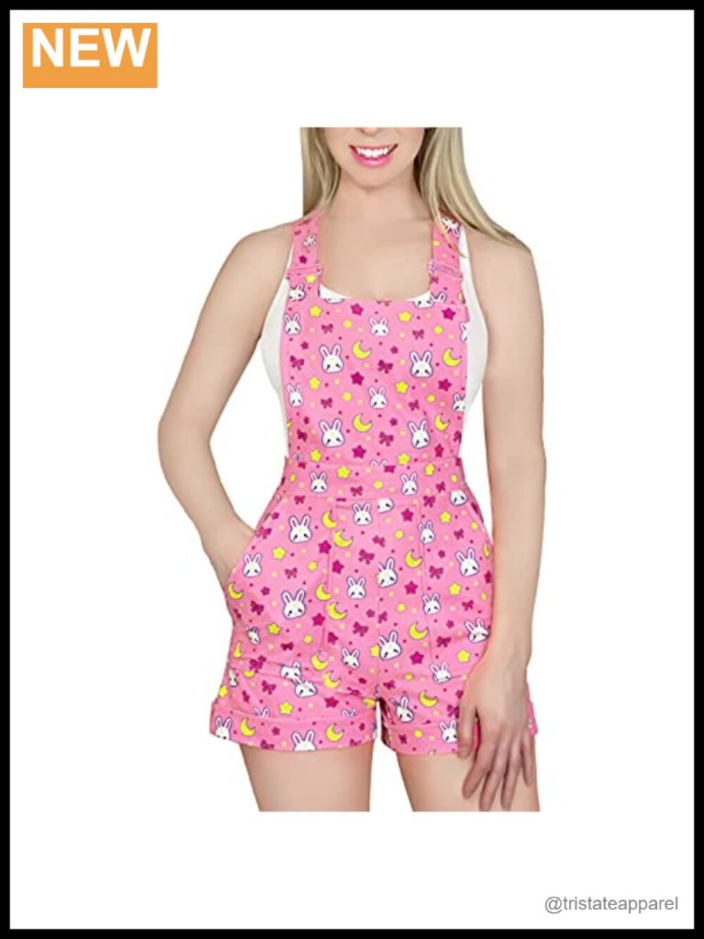 Littleforbig Short Overalls Shortalls Usagi Print